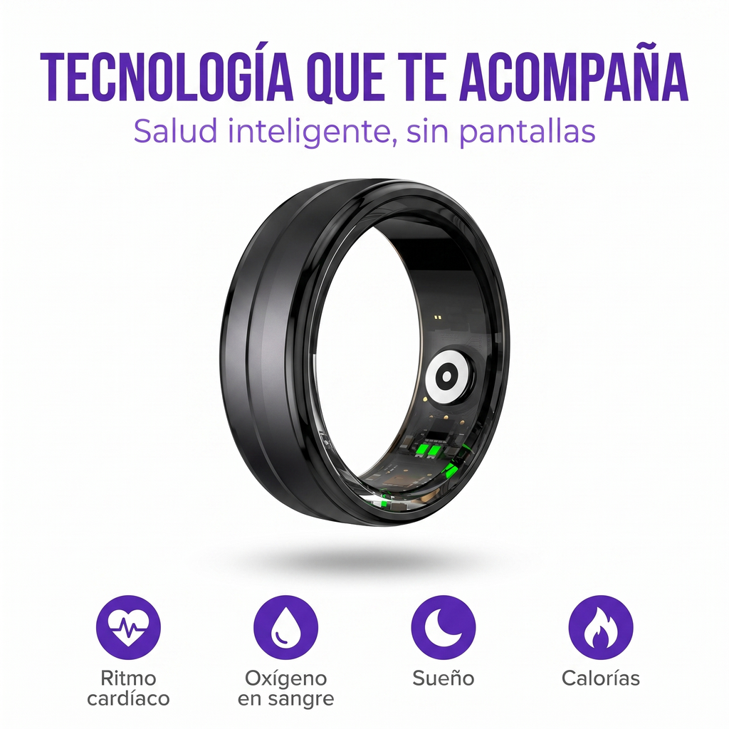Anillo Inteligente de Actividad – Monitor de Sueño y Salud 24/7