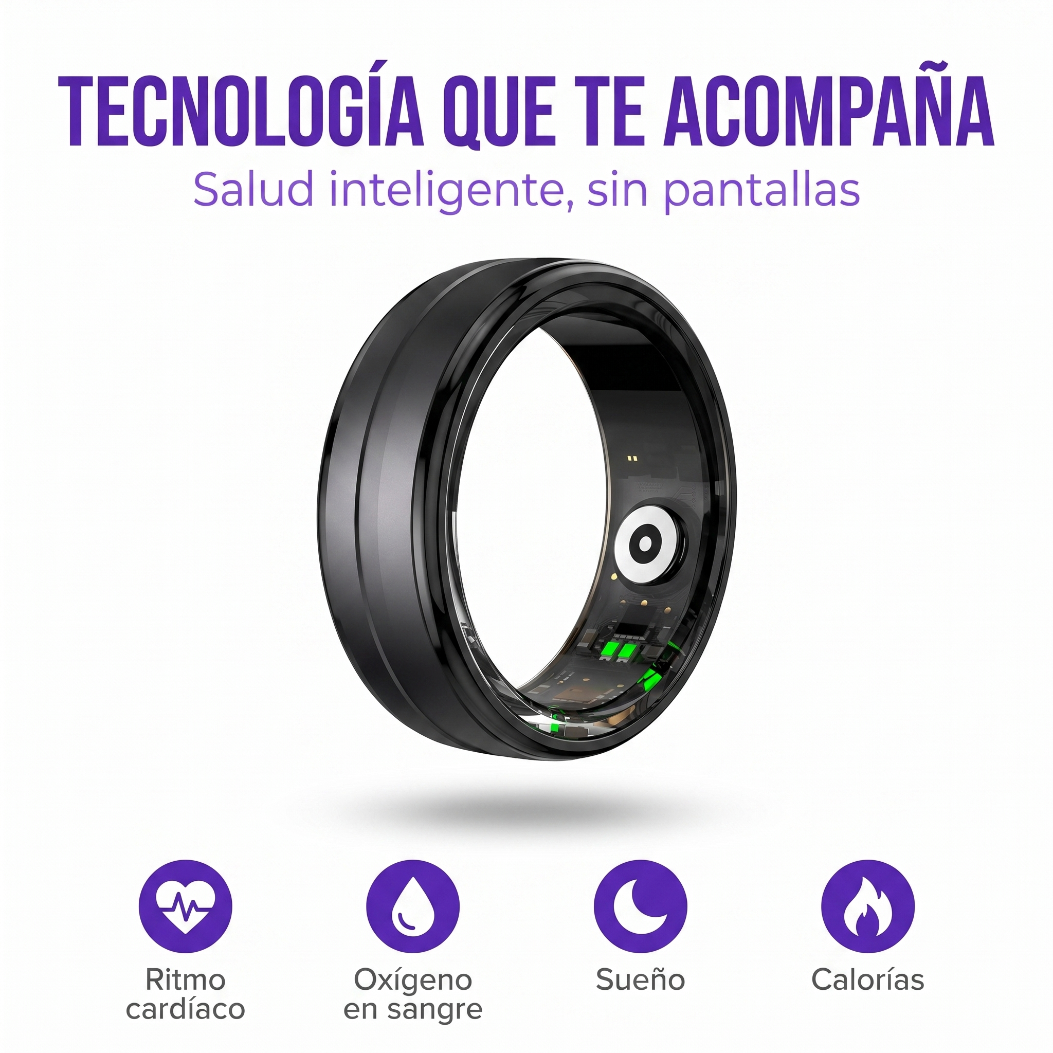 Anillo Inteligente de Actividad – Monitor de Sueño y Salud 24/7