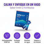 SupraCalm – Bebida Relajante y de Enfoque Mental, Sabor Limón y Frambuesa