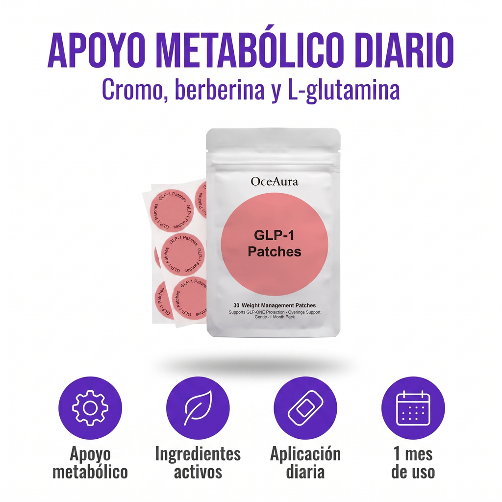 Parches Metabólicos – Con Cromo, Berberina y L-Glutamina (30 unidades)