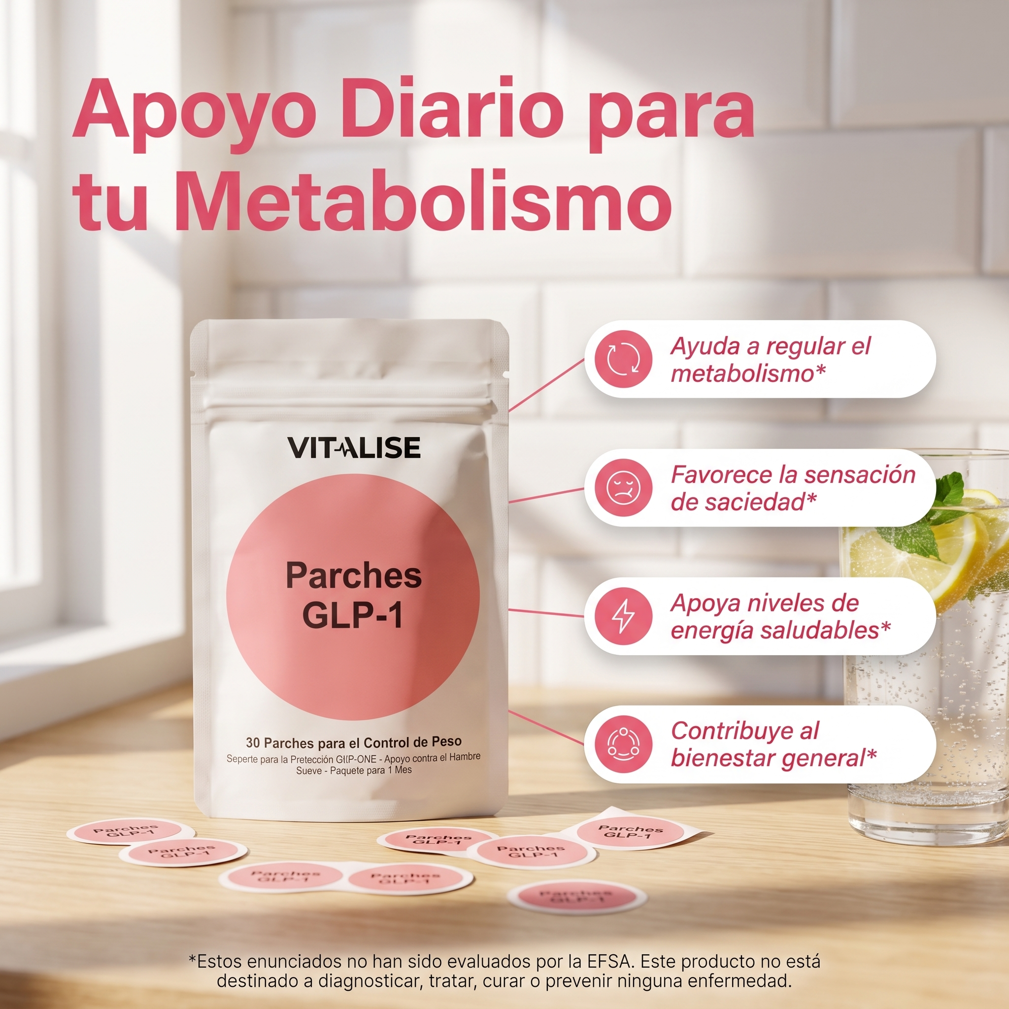 Parches Metabólicos – Con Cromo, Berberina y L-Glutamina (30 unidades)